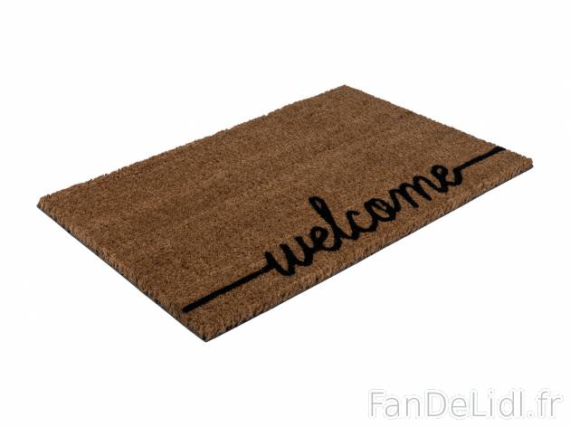 Paillasson coco , le prix 4.99 € 
- Env. 40 x 60 cm
- Ex. Dessus 100 % fibres ...