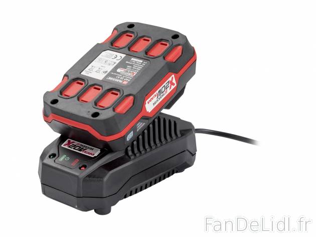 Batterie et chargeur Parkside, X20VTeam, le prix 27.99 € 
- BATTERIE avec témoin ...