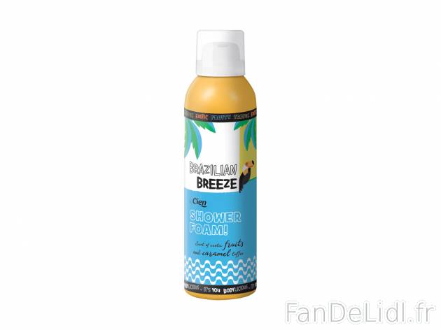 Mousse lavante pour la douche , le prix 2.29 €  
-  Mélange exotique