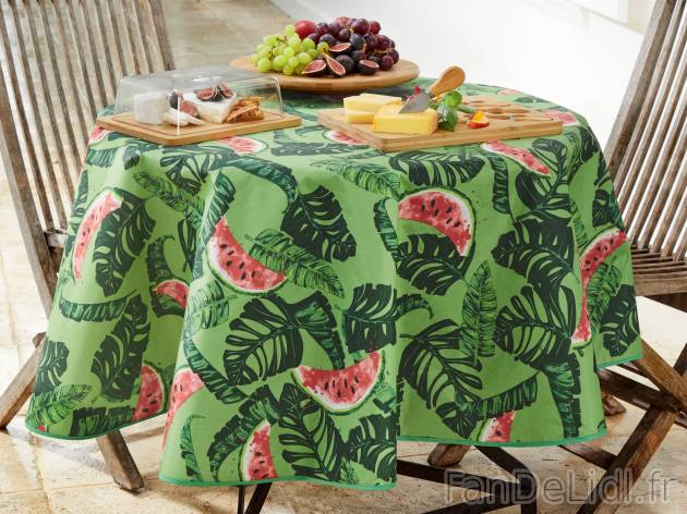 Nappe rectangulaire ou ronde , le prix 4.99 € 
- Ex. dessus 100 % polyester et ...