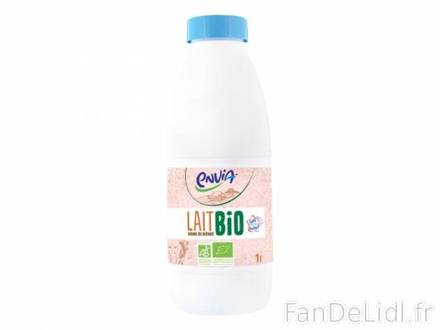 Lait demi-écrémé bio , prezzo 0.83 € per La bouteille de 1 L