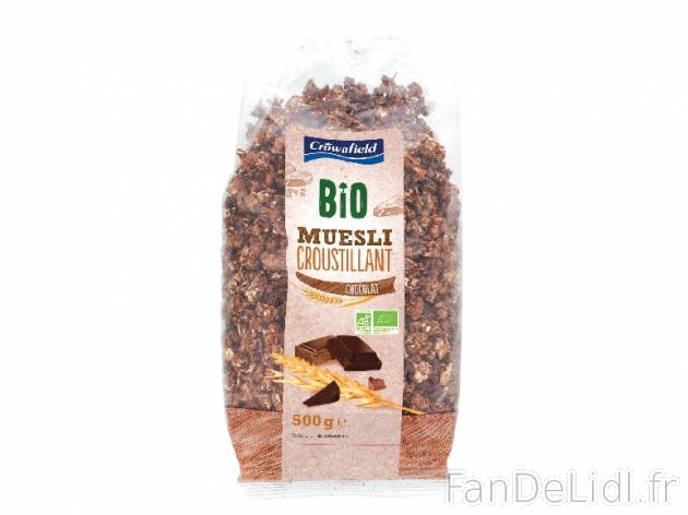Muesli bio , prezzo 2.69 € per 500 g au choix, 1 kg = 5,38 € EUR. 
- Au choix ...