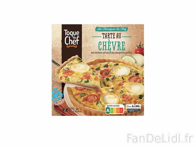 Tarte chèvre , le prix 1.99 €  

Caractéristiques

- surgelées