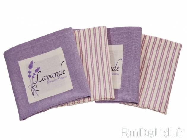 4 serviettes de table , prezzo 3.99 € per Le lot au choix 
- Ex. : 100 % coton ...