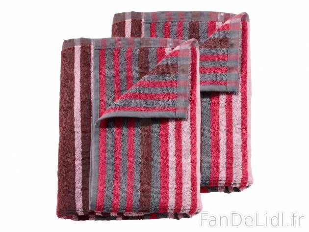 2 serviettes de toilettes éponge , prezzo 5.99 € per Le lot au choix 
- Ex. ...