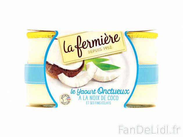 Yaourt onctueux à la noix de coco , le prix 1.99 € 

Caractéristiques

- ...