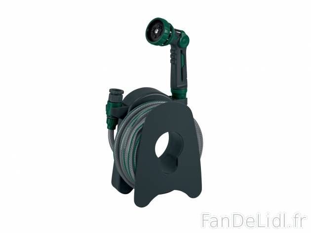 Set d’arrosage , le prix 11.99 € 
- Set de raccords et support mural
- Pistolet ...