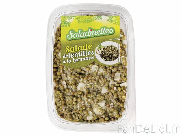 Salade de lentilles à la lyonnaise , prezzo 1.49 € per 500 g, 1 kg = 2,98 € EUR.