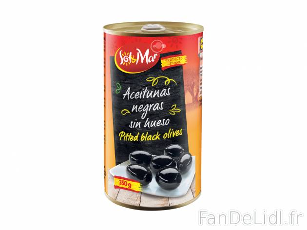 Olives noires dénoyautées cacereña , le prix 0.75 €