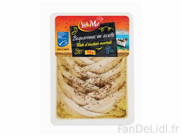 Filets d’anchois à l’ail et au persil , le prix 1.59 € 

Caractéristiques

- ...