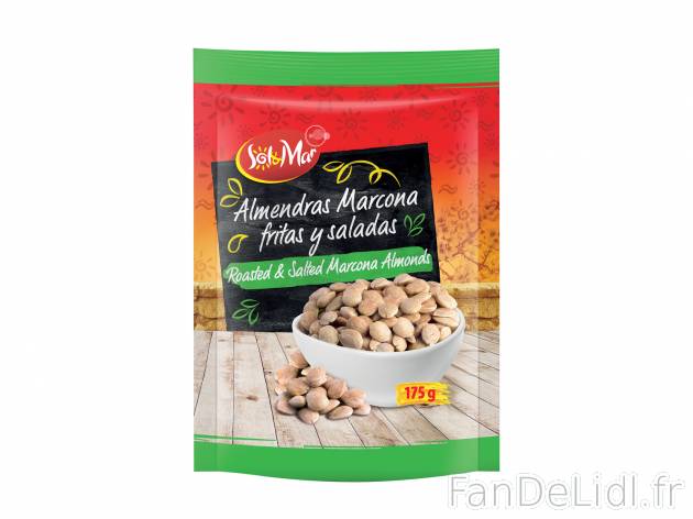 Amandes Marcona grillées et salées , le prix 2.79 €