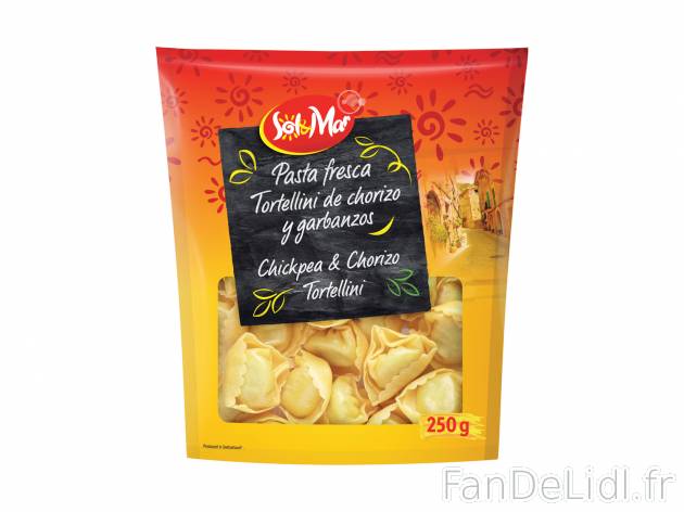 Gourmet Pasta , le prix 1.79 € 
- Au choix : Tortellini chorizo ou Mezzelune ...