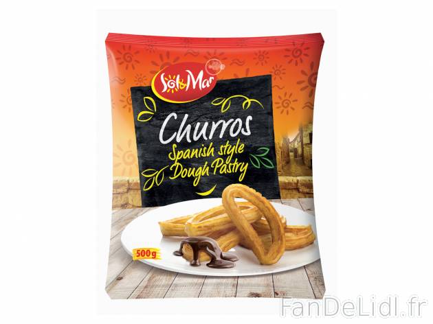 Churros , le prix 1.49 €  

Caractéristiques

- surgelées
