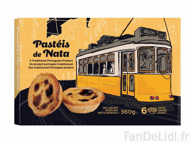Pastel de Nata , le prix 2.49 €  

Caractéristiques

- surgelées