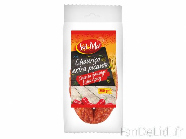 Chorizo extra , le prix 1.79 € 
- Au choix : nature ou piquant
Caractéristiques

- ...