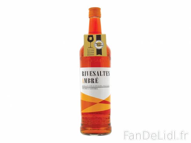 Rivesaltes ambré AOP1 , prezzo 3.29 € per La bouteille de 1 L 
    