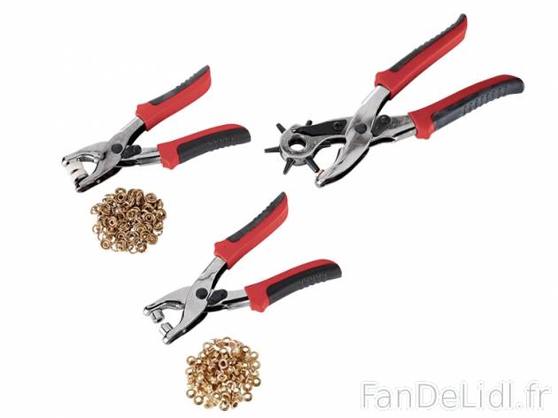 3 pinces perforatrices , prezzo 4.99 € per Le set 
- Pour 6 diamètres de trou ...