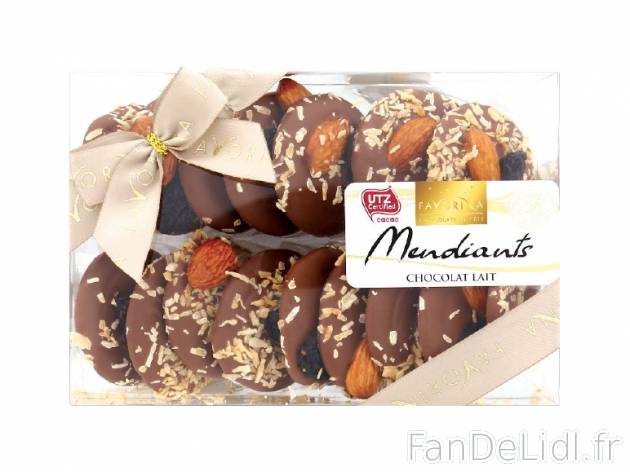 Mendiants , prezzo 3.99 € per 150 g au choix, 1 kg = 26,60 € EUR. 
- Au choix ...