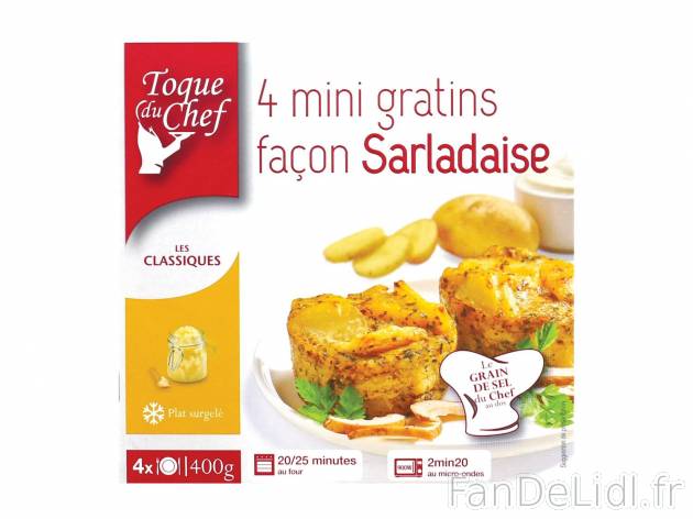 4 mini gratins façon sarladaise1 , prezzo 2.49 € per 400 g 
    
