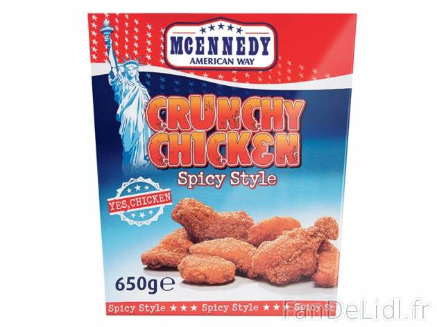 Morceaux de poulet croustillants , prezzo 4.29 € per 650 g au choix, 1 kg = 6,60 ...