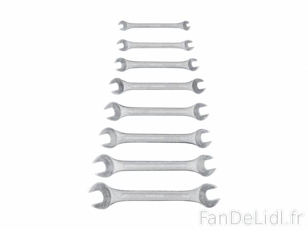 Clés plates ou polygonales , le prix 6.99 € 
- En acier chrome-vanadium, chromé ...