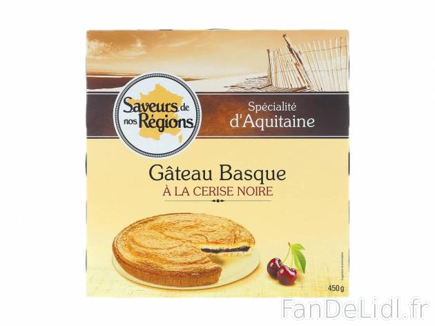 Gâteau basque à la cerise noire1 , prezzo 3.49 € per 450 g 
    