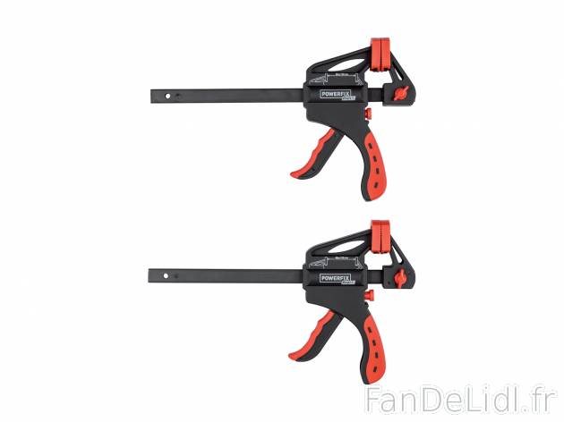 Serre-joints à une main Powerfix Profi, le prix 6.99 € 
- Au choix : ouverture ...
