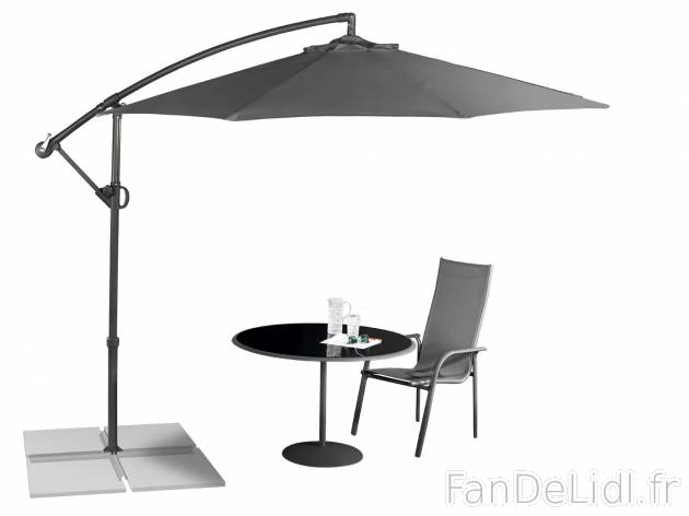 Parasol déporté anthracite ou écru , le prix 69.99 &#8364; 
- Toile 100 % ...