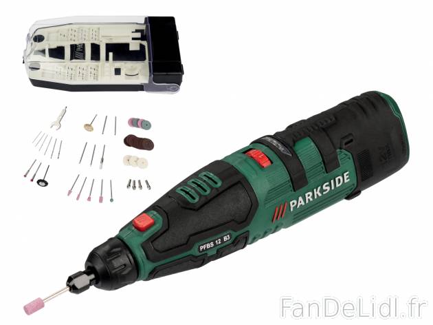 Meuleuse-perceuse de précision sans fil Parkside PFBS 12 B3 , le prix 23.99 € ...