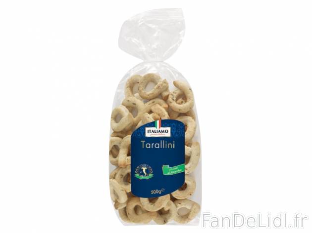 Biscuits apéritif tarallini , prezzo 1.99 € per 500 g au choix, 1 kg = 3,98 ...