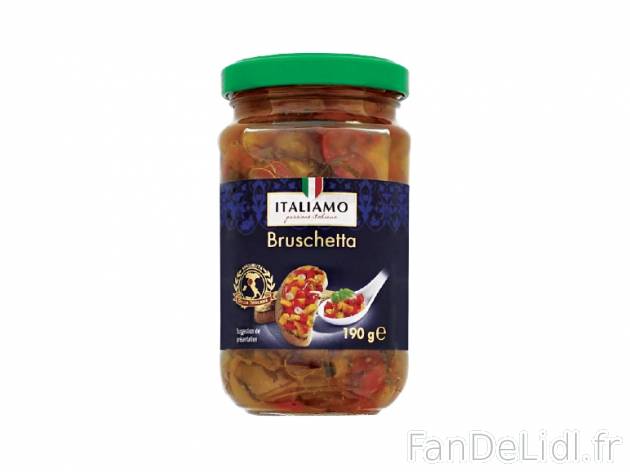 Préparation pour Brutschetta , prezzo 1.49 € per 190 g au choix, 1 kg = 7,84 ...