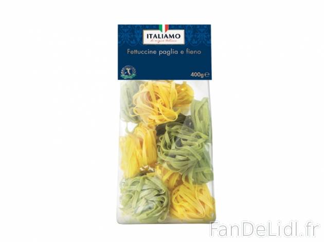 Fettuccine aux œufs nature et épinards , prezzo 1.59 € per 400 g, 1 kg = 3,98 ...