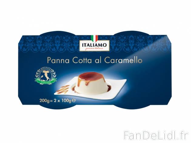 2 panna cotta au caramel , prezzo 1.39 € per 2 x 100 g, 1 kg = 6,95 € EUR.