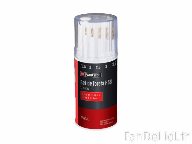 Set de forets ou mèches , le prix 2.99 € 
- Set de 11
- Autre modèle disponible ...