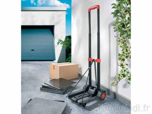 Diable pliant 50 kg , le prix 11.99 € 
- Env. 33,5 x 25 x 96 cm (p x l x h)
- ...