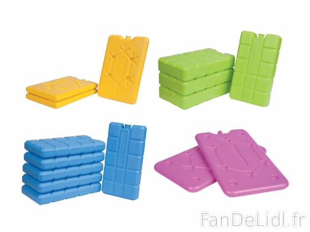 Accumulateurs de froid , le prix 1.99 € 
- Au choix : 3 blocs de 200 g ou 6 blocs ...