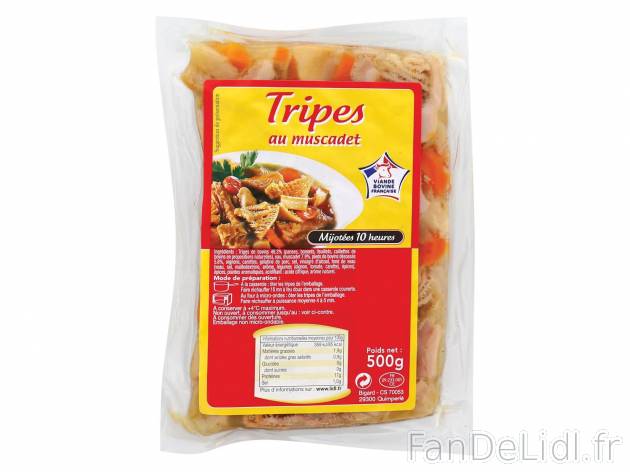 Tripes au muscadet1 , prezzo 2.99 € per 500 g 
-  Inédit chez Lidl