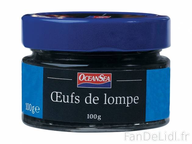 Œufs de lompe , prezzo 1.55 € per 100 g, 1 kg = 15,50 € EUR.