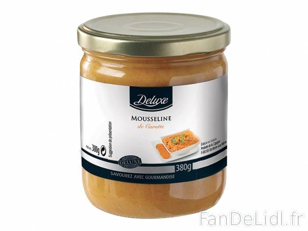Mousseline de légumes , prezzo 2.29 € per 380 g au choix, 1 kg = 6,03 € EUR. ...
