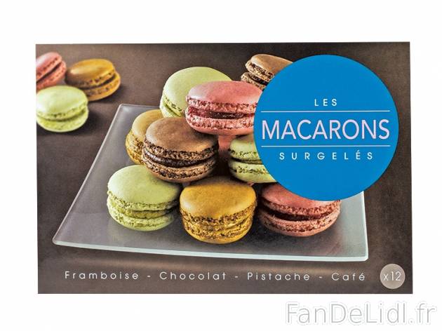12 macarons , prezzo 3.29 € per 120 g, 1 kg = 27,42 € EUR. 
- Assortiment framboise, ...
