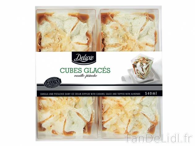 4 cubes glacés , prezzo 3.99 € per 400 g au choix, 1 kg = 9,98 € EUR. 
- Au ...