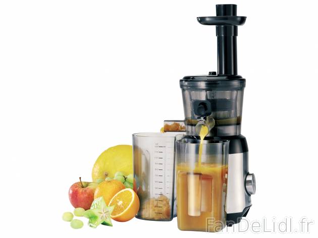 Extracteur de jus Silvercrest, le prix 49.99 € 
- 300 W
- Env. 60 tr/min
- ...