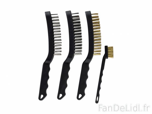 Set de brosses métalliques , le prix 4.99 € 
- Set de 4
- POUR NETTOYER ET ...