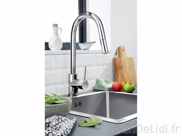 Mitigeur de cuisine à levier , le prix 34.99 € 
- Fonction économie d’eau ...