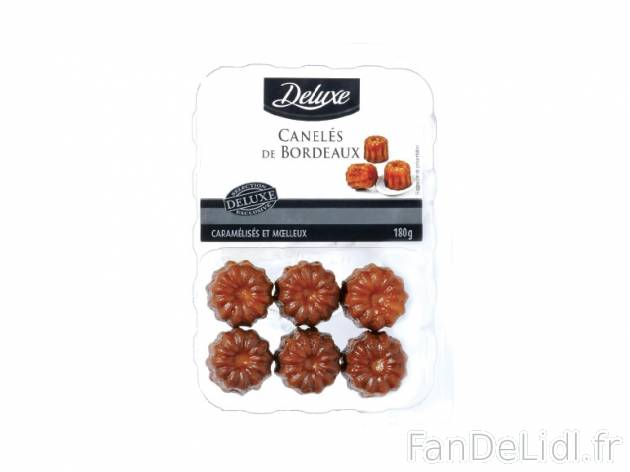 12 canelés de Bordeaux , prezzo 1.99 € per 180 g, 1 kg = 11,06 € EUR. 
- Inédit ...