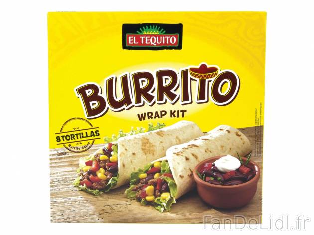 Kit pour burritos1 , prezzo 1.89 € per 470 g 
- Contient 8 tortillas de froment ...