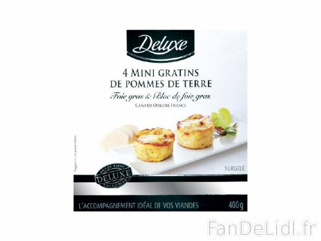 4 mini gratins de pommes de terre , prezzo 2.99 € per 400 g au choix, 1 kg = 7,48 ...