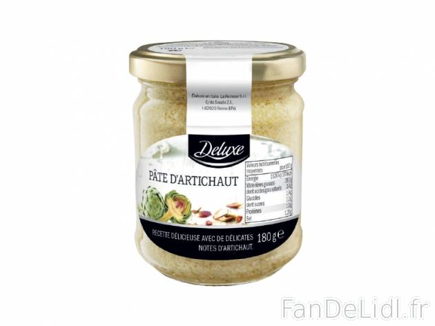 Pâte d’artichaut , prezzo 1.29 € per 180 g, 1 kg = 7,17 € EUR.