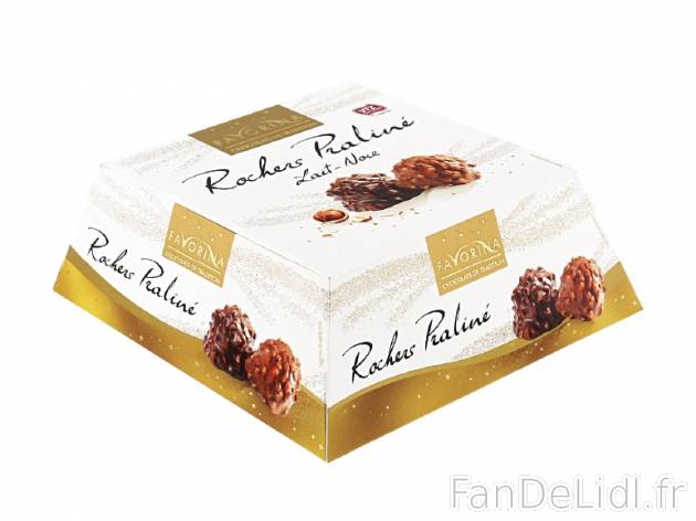 Rochers praliné , prezzo 5.29 € per 250 g, 1 kg = 21,16 € EUR. 
- Assortiment ...