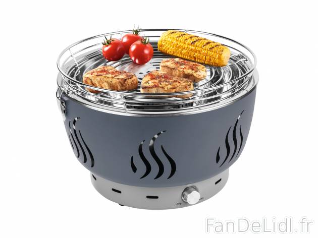 Barbecue à charbon avec ventilation active , le prix 54.99 € 
- Ventilateur ...